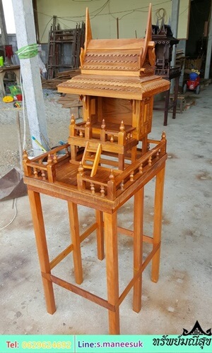 ศาลไม้สักขนาดเล็กถูกๆ